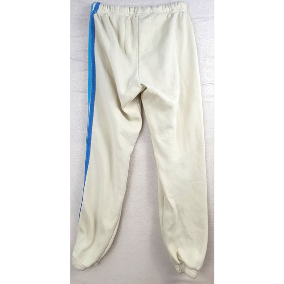 Aviator Nation 5 Stripe Sweatpants XS Vintage White Rainbow Jogger Made in USA - Picture 3 of 9
